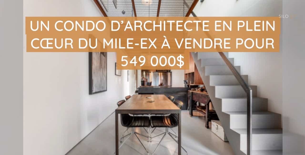 Un condo d'architecte en plein coeur du Mile-Ex à vendre pour 549 000$