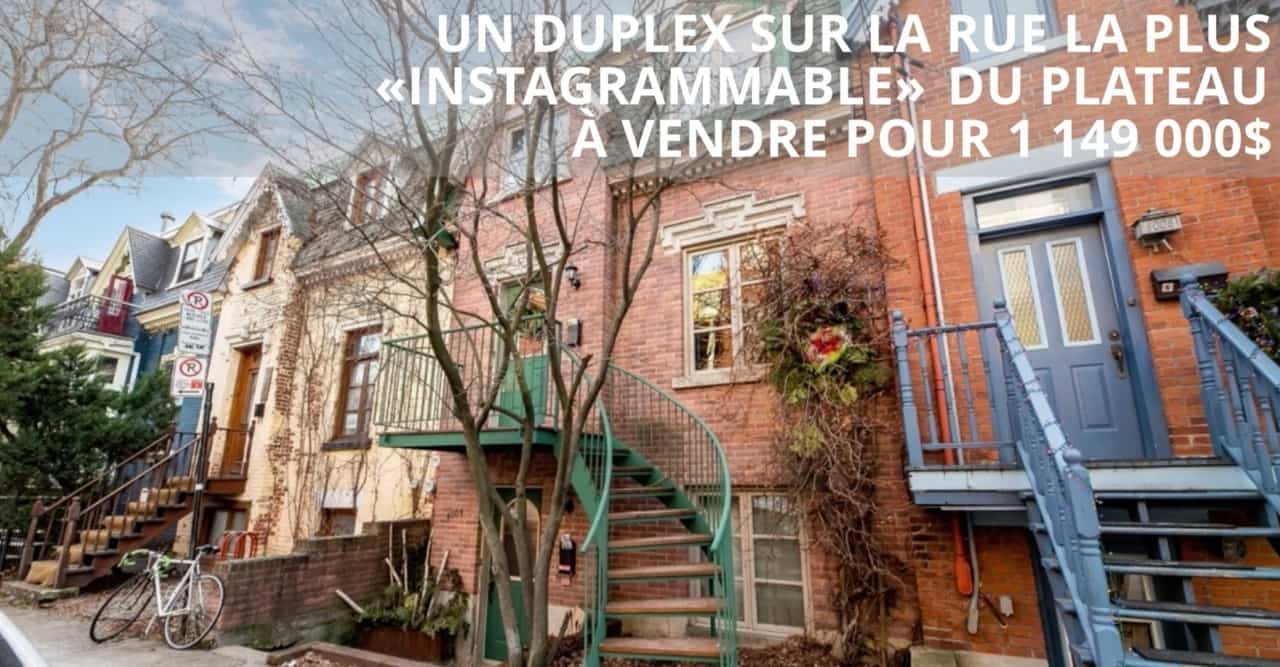 Un duplex sur la rue la plus « instagrammable » du Plateau à vendre pour 1 149 000$