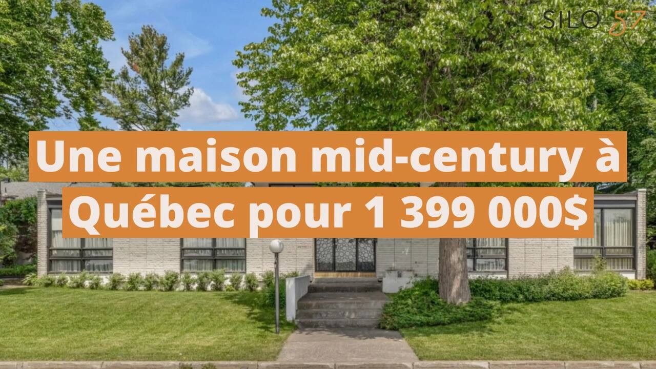 Une superbe maison mid-century modern avec vue sur le fleuve à vendre à Québec pour 1 399 000$