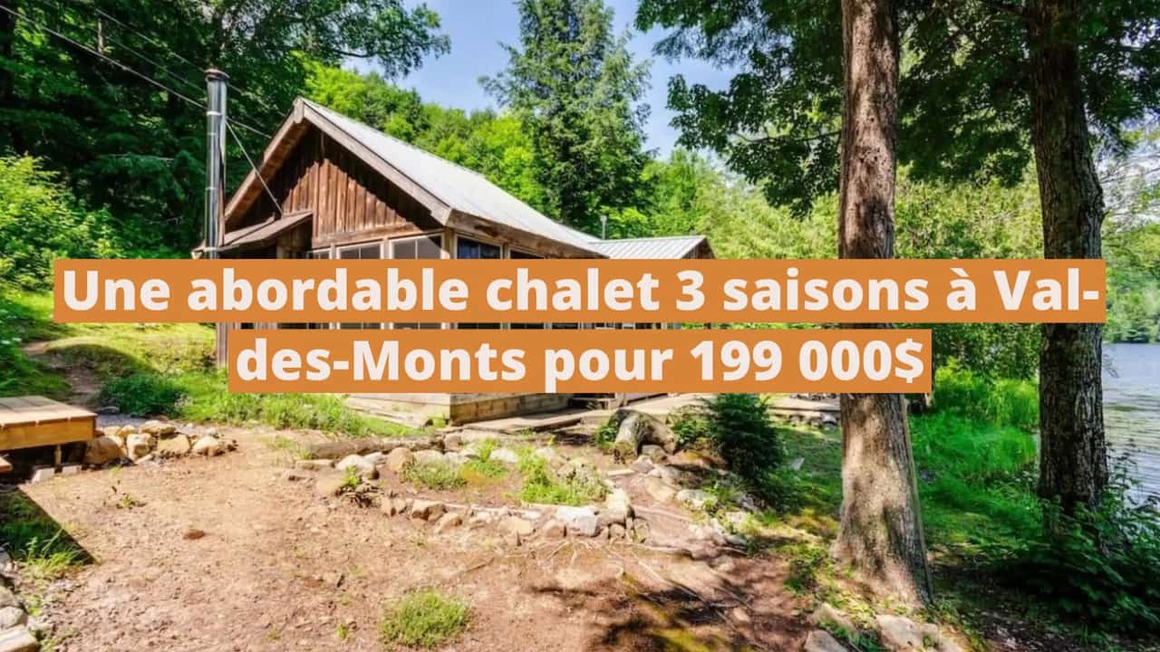 Un abordable petit chalet 3 saisons à vendre à Val-des-Monts pour 199 000$