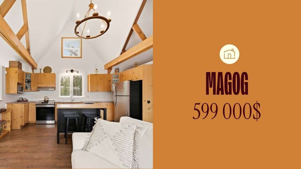 Une maison quatre saisons en pleine nature à Magog à vendre pour 599 000$