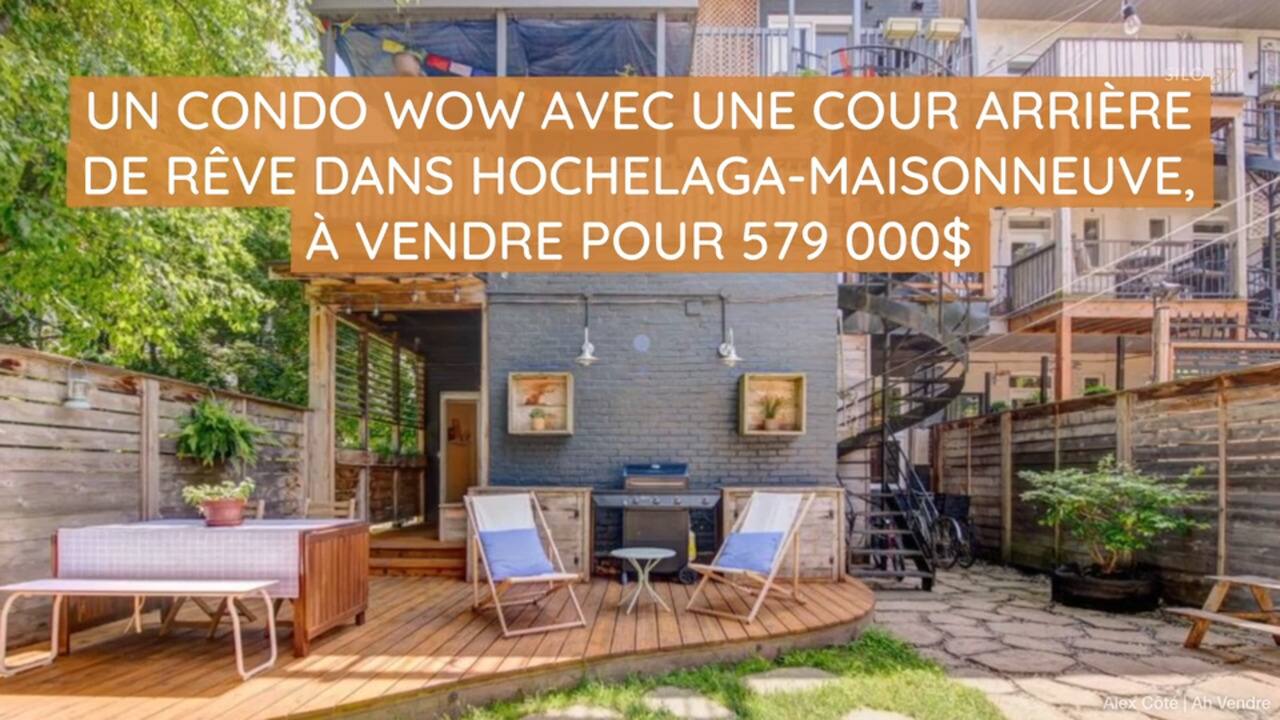 Un condo WOW avec une cour arrière de rêve dans Hochelaga-Maisonneuve, à vendre pour 579 000$