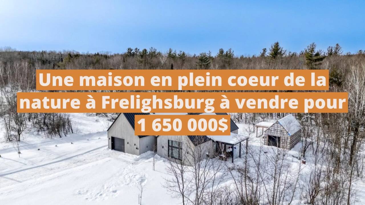 Une maison en plein coeur de la nature nichée sur un vaste terrain à Frelighsburg à vendre pour 1 650 000$