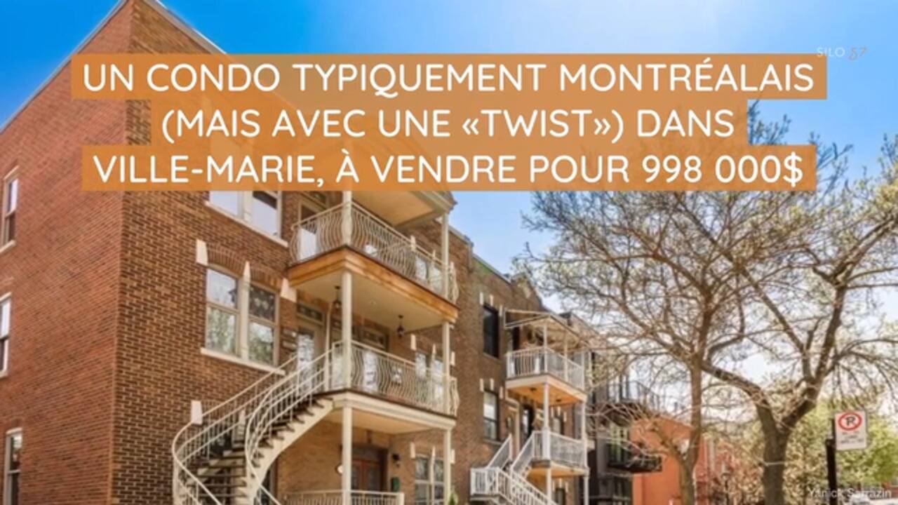 Un condo typiquement montréalais (mais avec une «twist») dans Ville-Marie, à vendre pour 998 000$