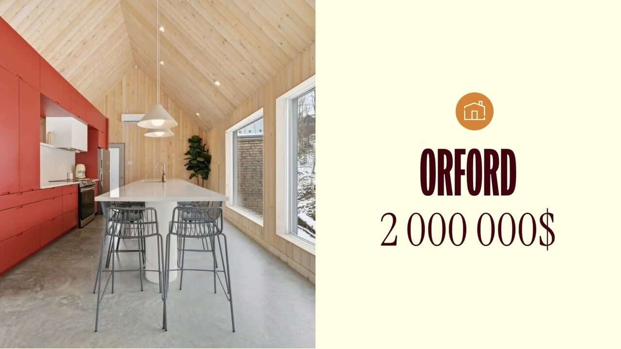 Ce duplex de chalets scandinaves reconnu à l'international est à vendre à Orford