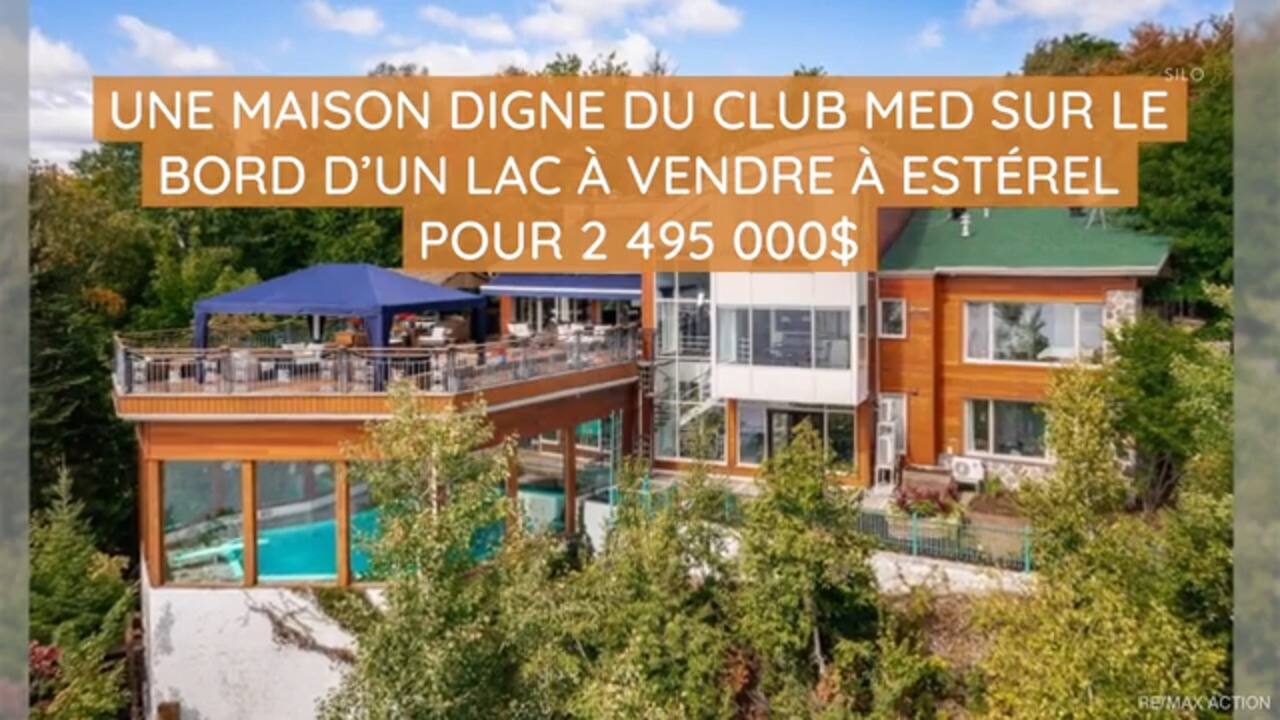 Une maison digne du Club Med sur le bord d'un lac à vendre à Estérel pour 2 495 000$