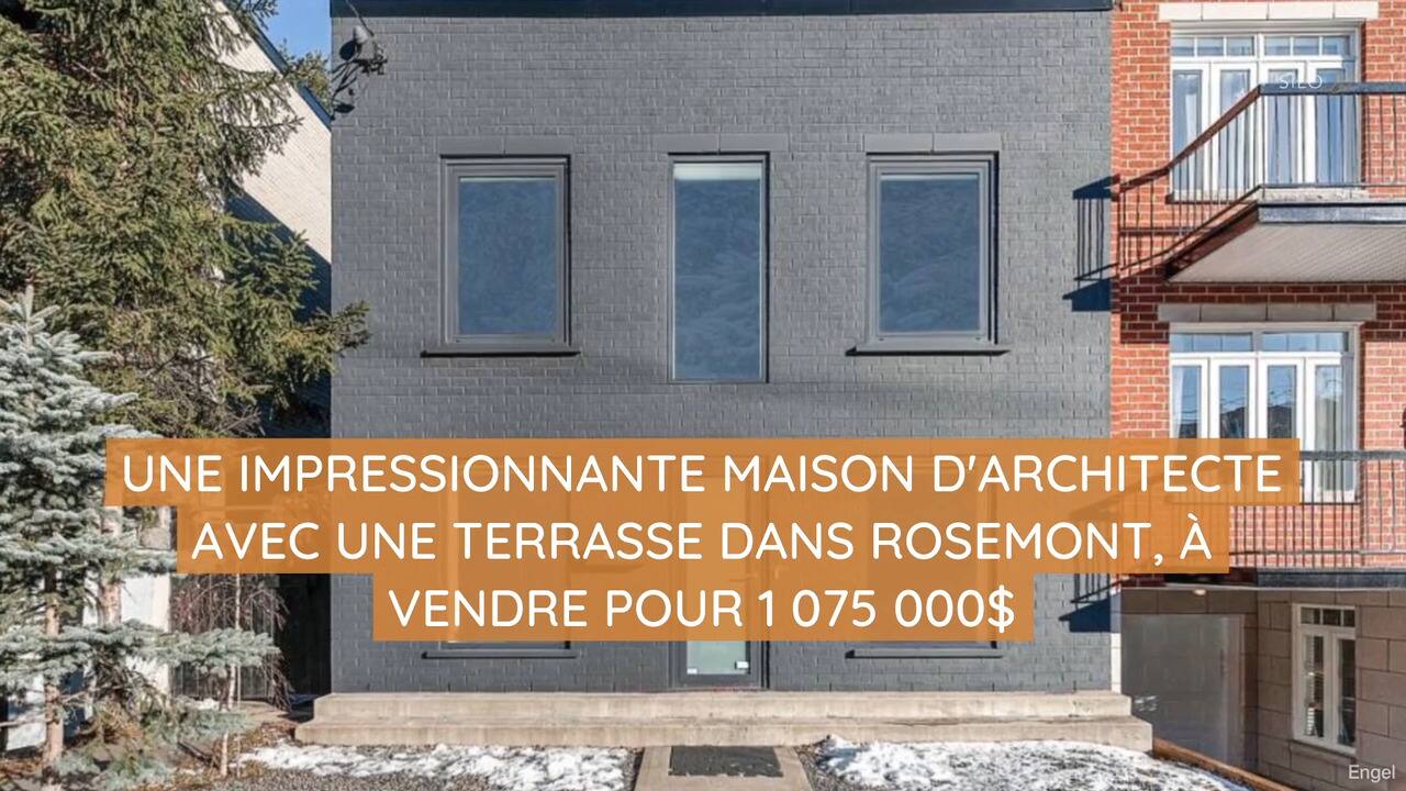 Une impressionnante maison d'architecte avec une terrasse dans Rosemont, à vendre pour 1 075 000$
