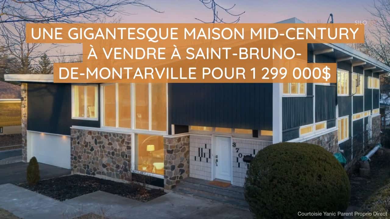 Une gigantesque maison mid-century à vendre à Saint-Bruno-de-Montarville pour 1 299 000$0 