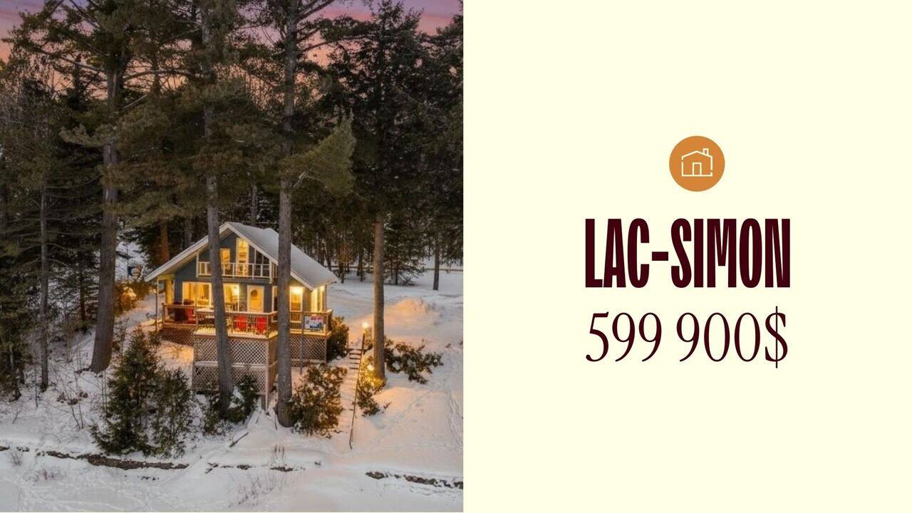 Un petit chalet quatre saisons au bord du Lac Simon à vendre pour 599 900$