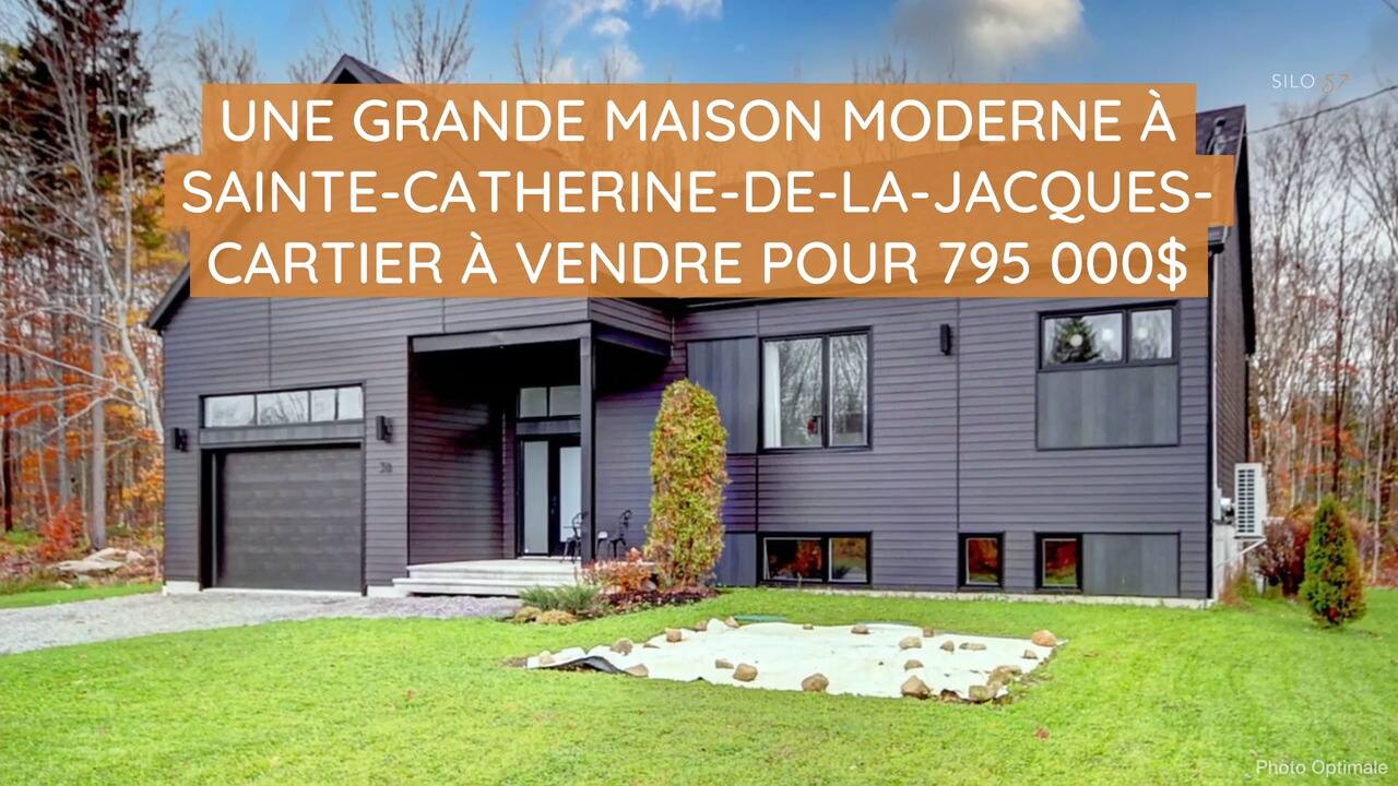 Une grande maison moderne à Sainte-Catherine-de-la-Jacques-Cartier à vendre pour 795 000$