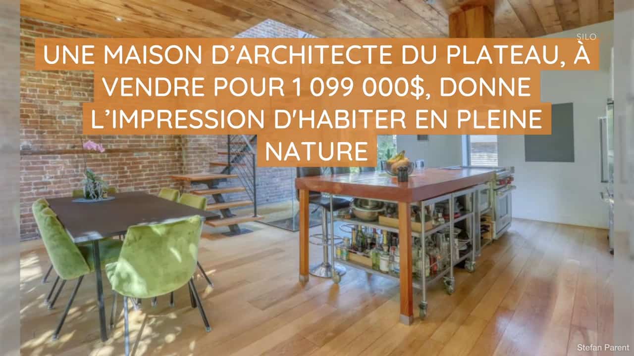 Une maison d'architecte du Plateau, à vendre pour 1 099 000$, donne l'impression d'habiter en pleine nature