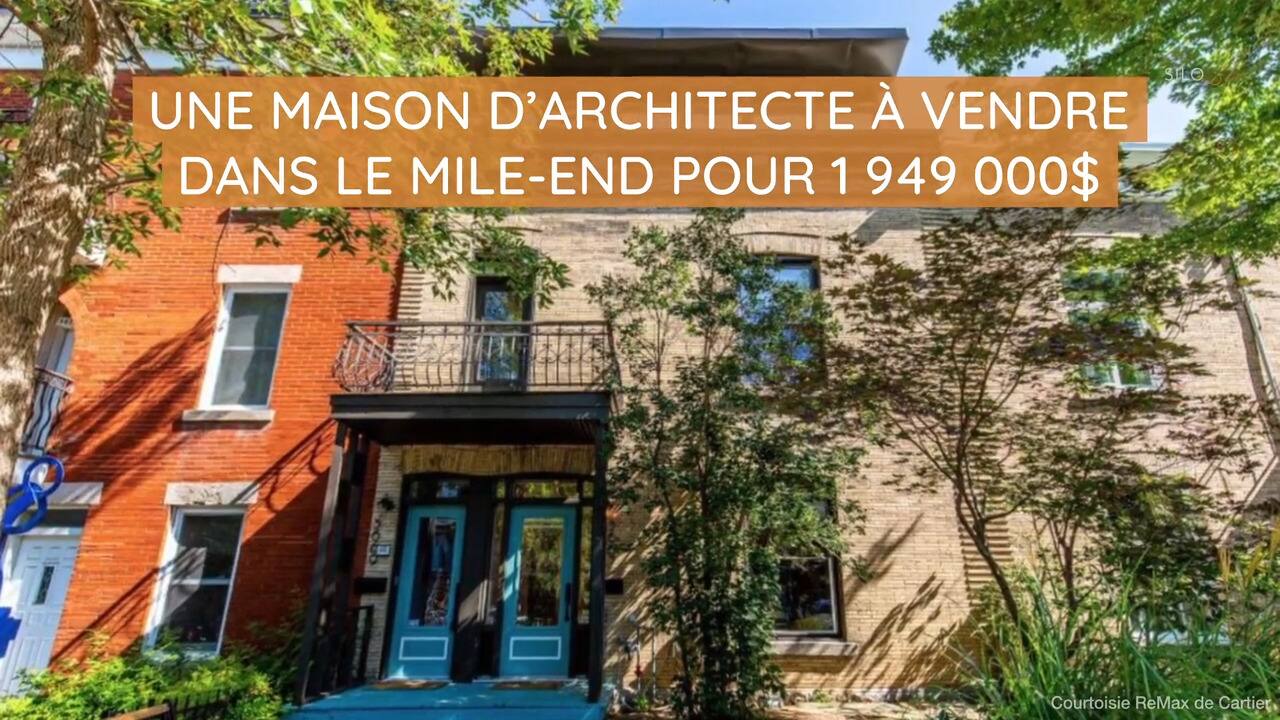 Une maison d'architecte à vendre dans le Mile-End pour 1 949 000$