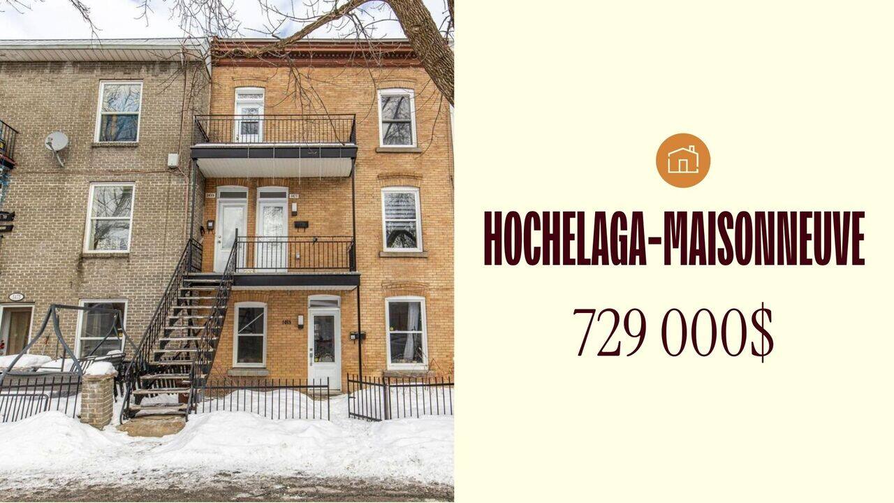 Un immeuble à revenus pour le prix d'une maison à vendre dans Hochelaga-Maisonneuve