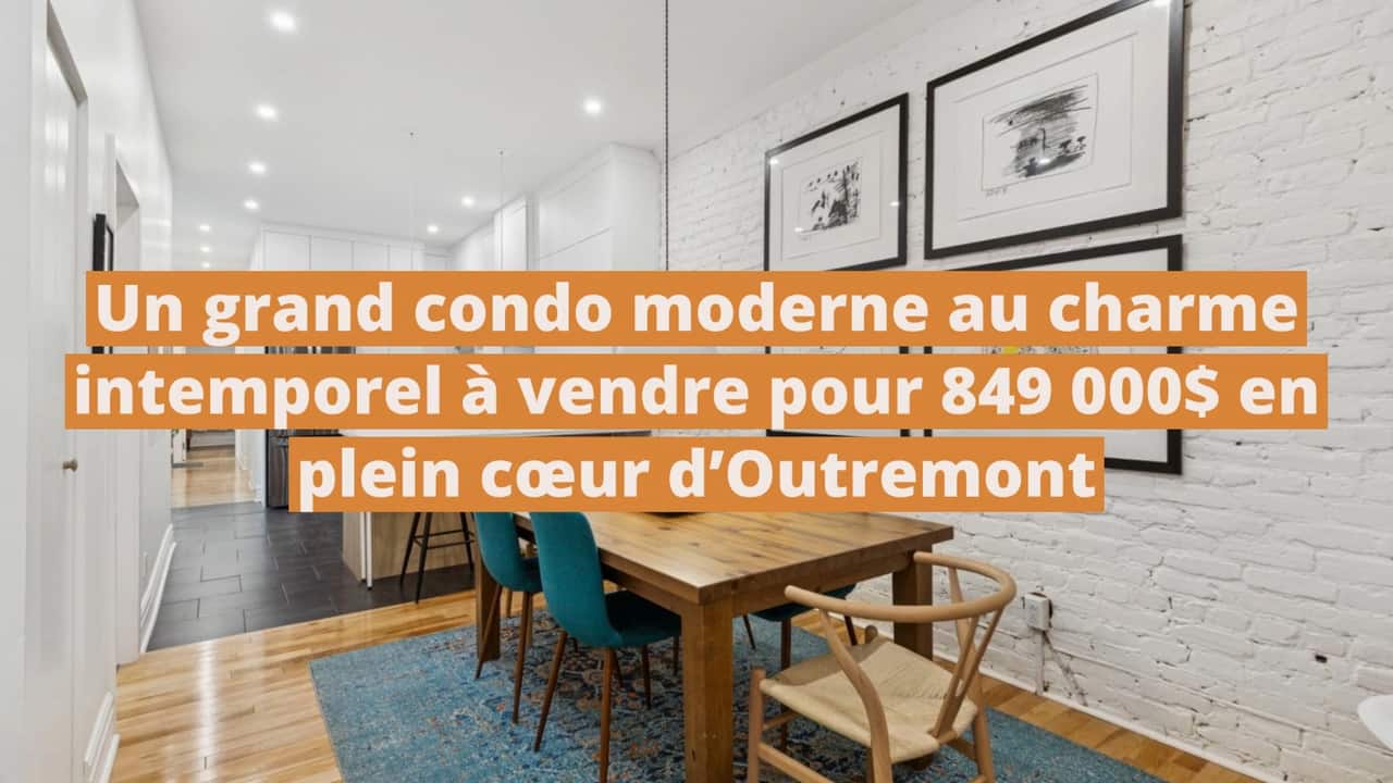 Un grand condo moderne au charme intemporel à vendre pour 849 000$ en plein cœur d'Outremont