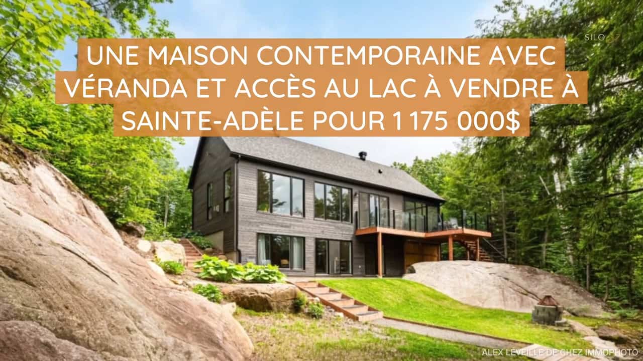 Une maison contemporaine avec véranda et accès au lac à vendre à Sainte-Adèle pour 1 175 000$