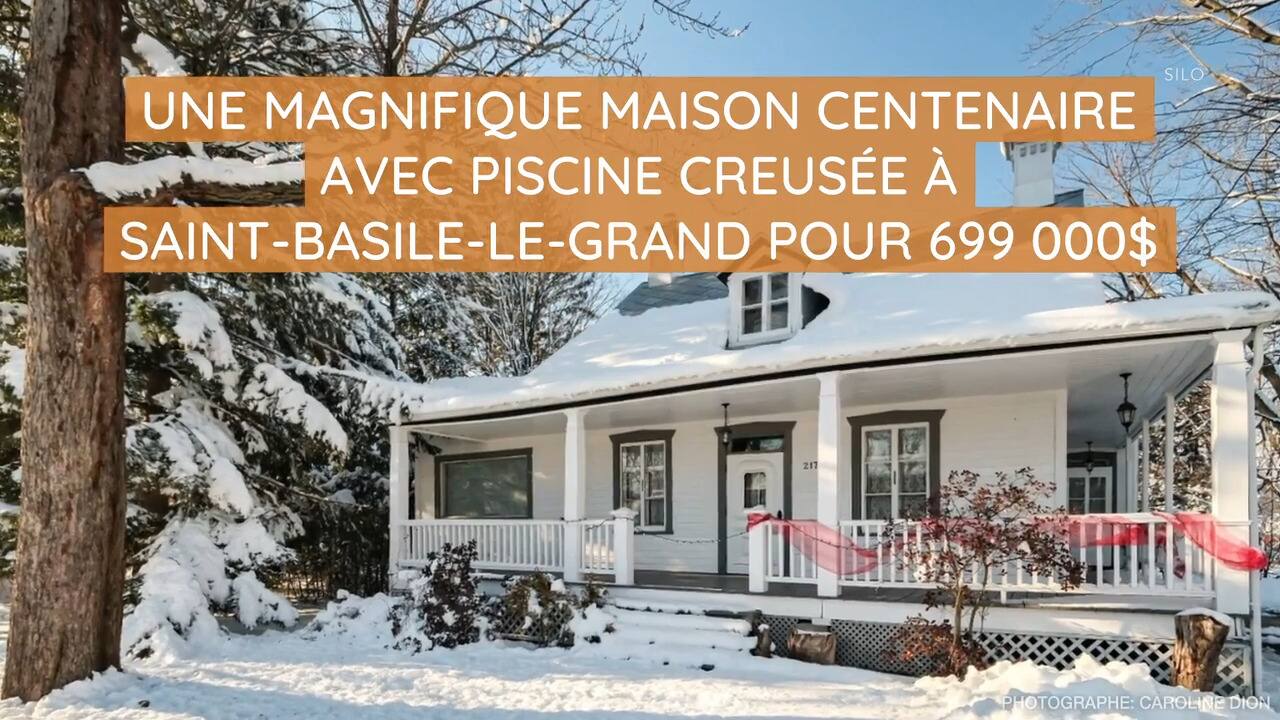 Une magnifique maison centenaire avec piscine creusée à Saint-Basile-le-Grand pour 699 000$