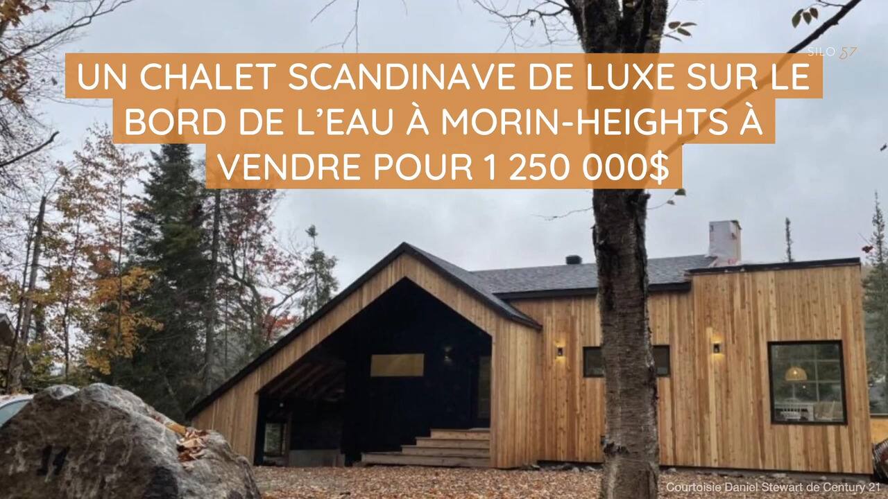 Un chalet scandinave de luxe sur le bord de l'eau à Morin-Heights à vendre pour 1 250 000$