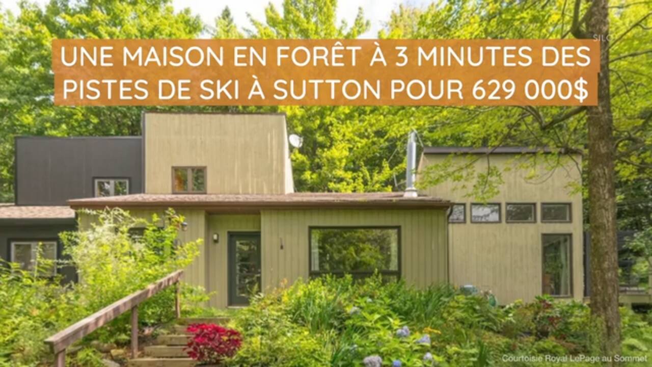 Une maison en forêt à 3 minutes des pistes de ski à Sutton pour 629 000$