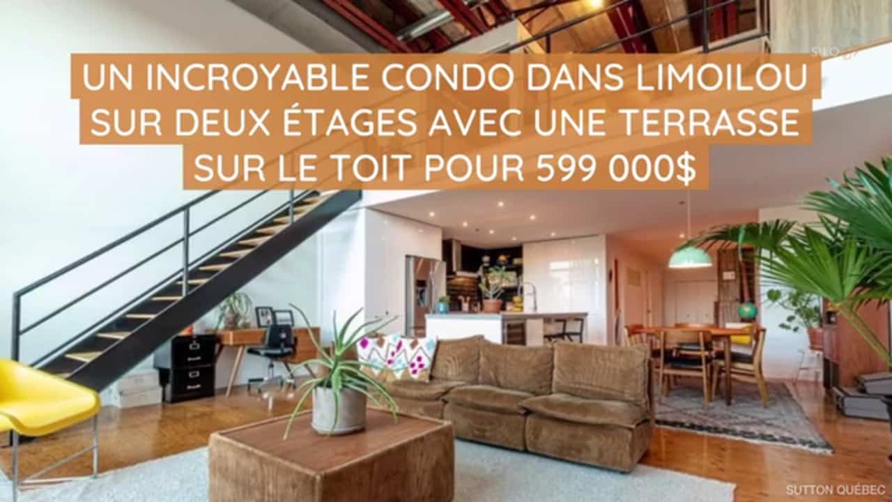 Un incroyable condo dans Limoilou sur deux étages avec une terrasse sur le toit pour 599 000$