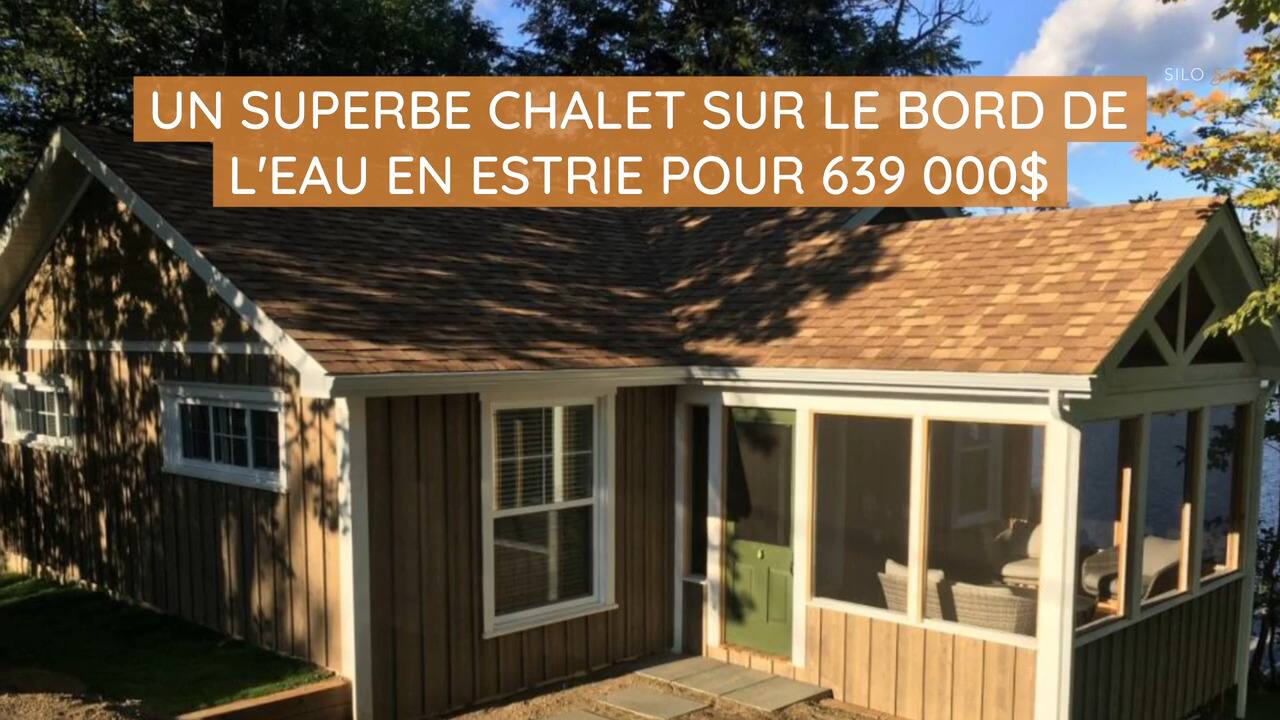 Un superbe chalet sur le bord de l'eau en Estrie pour 639 000$