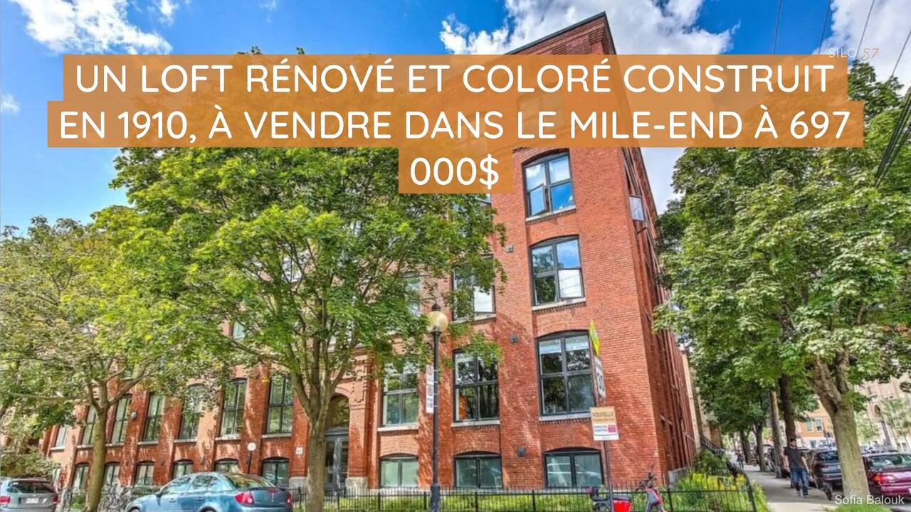 Un loft rénové et coloré construit en 1910, à vendre dans le Mile-End à 697 000$