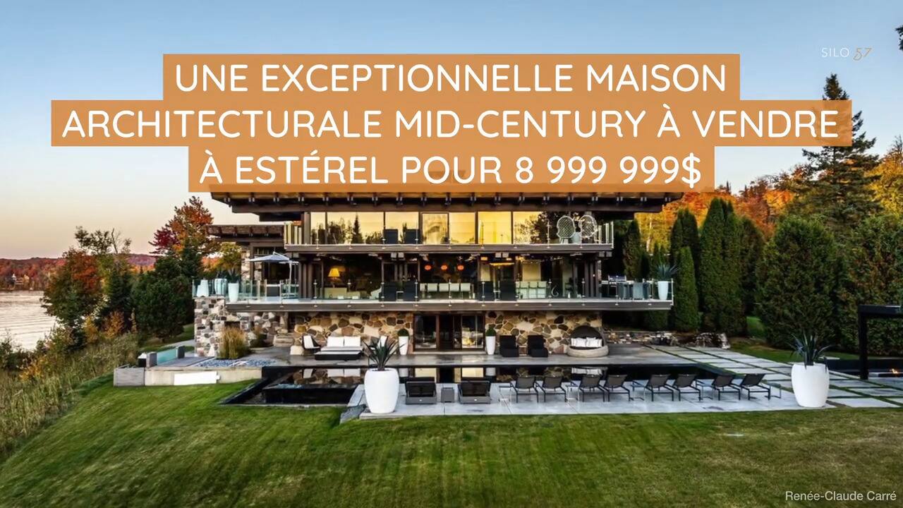 Une exceptionnelle maison architecturale mid-century à vendre à Estérel pour 8 999 999$