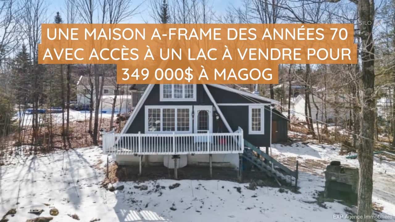 Une maison A-Frame des années 70 avec accès à un lac à vendre pour 349 000$ à Magog