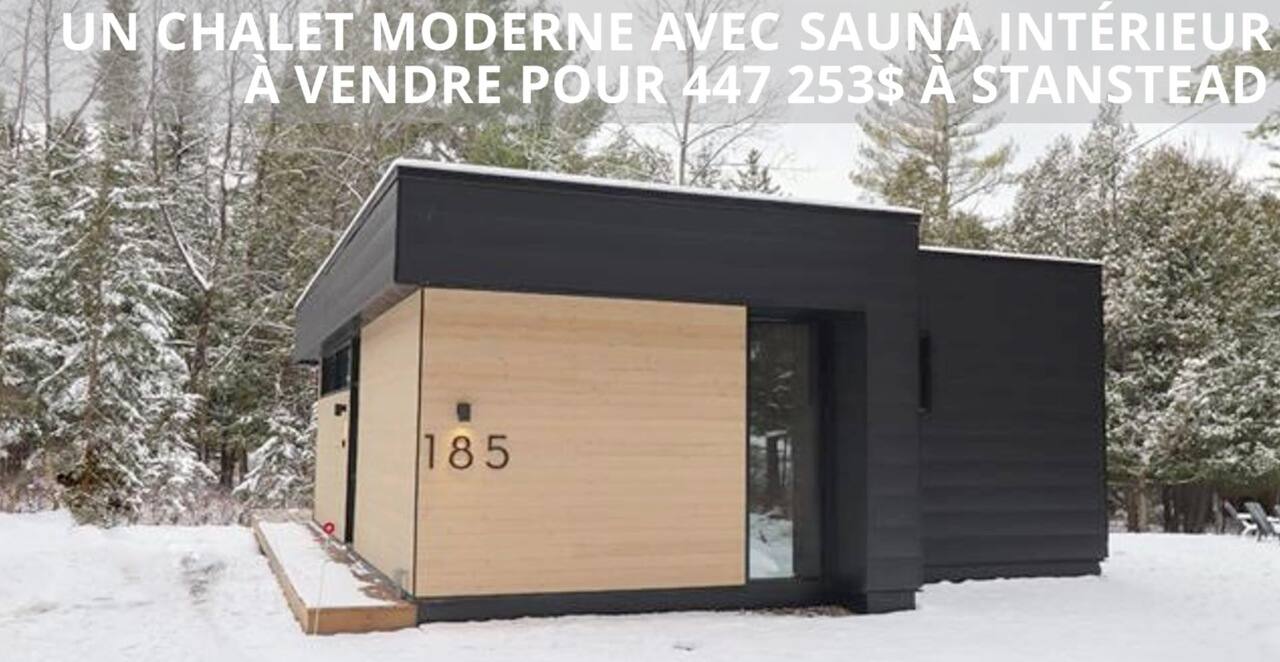 Un chalet moderne avec sauna intérieur à vendre pour 447 253$ à Stanstead
