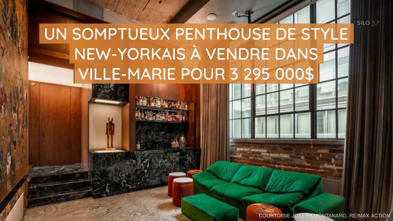 Un somptueux penthouse de style new-yorkais à vendre dans Ville-Marie pour 3 295 000$