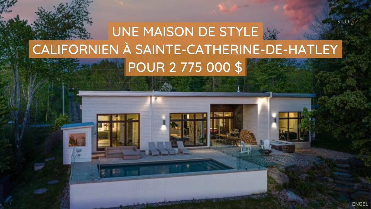 Une maison de style californien avec vue sur le lac Magog à vendre à Sainte-Catherine-de-Hatley