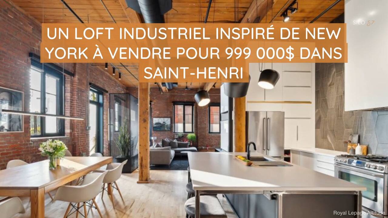 Un loft industriel inspiré de New York à vendre pour 999 000$ dans Saint-Henri