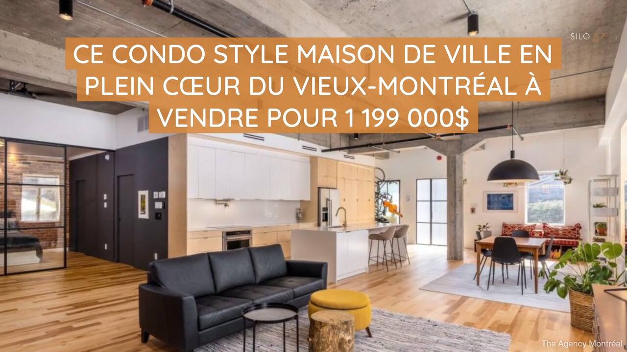 Ce condo style maison de ville en plein cœur du Vieux-Montréal à vendre pour 1 199 000$ Marque