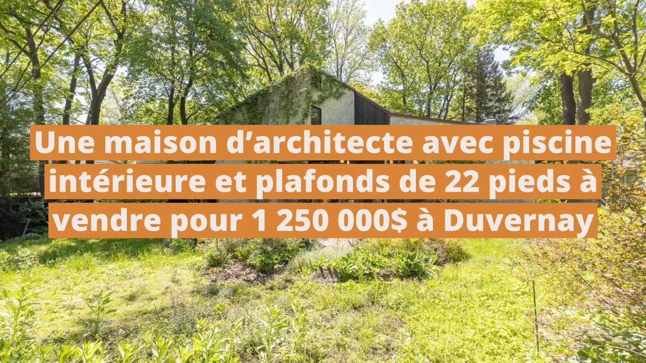 Une maison d'architecte avec piscine intérieure et plafonds de 22 pieds à vendre pour 1 250 000$ à Duvernay