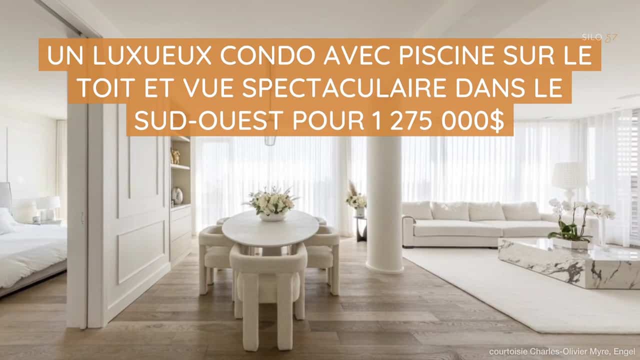Un luxueux condo avec piscine sur le toit et vue spectaculaire dans le Sud-Ouest pour 1 275 000$
