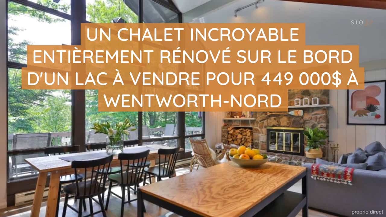 Un chalet INCROYABLE entièrement rénové sur le bord d'un lac à vendre pour 449 000$ à Wentworth-Nord