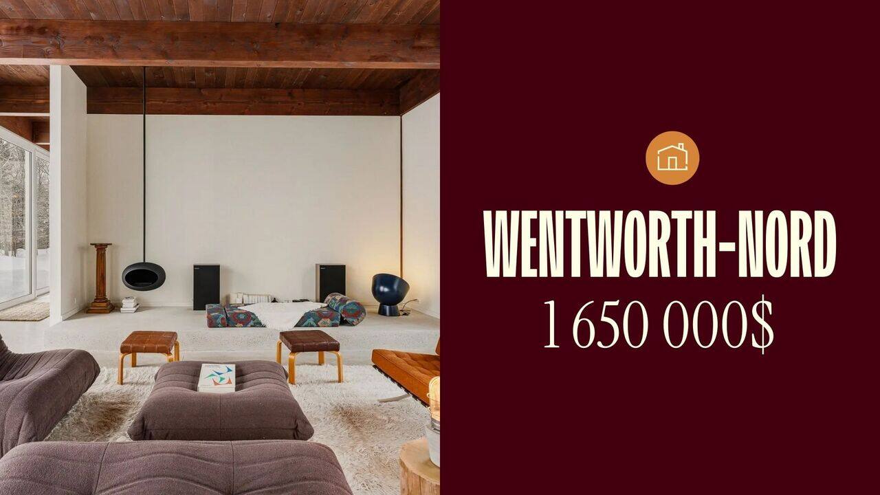 Une propriété d'exception sur un cap rocheux au cœur de la forêt de Wentworth-Nord à vendre pour 1 650 000$