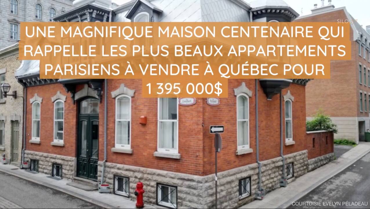 Une magnifique maison centenaire qui rappelle les plus beaux appartements parisiens à vendre à Québec pour 1 395 000$