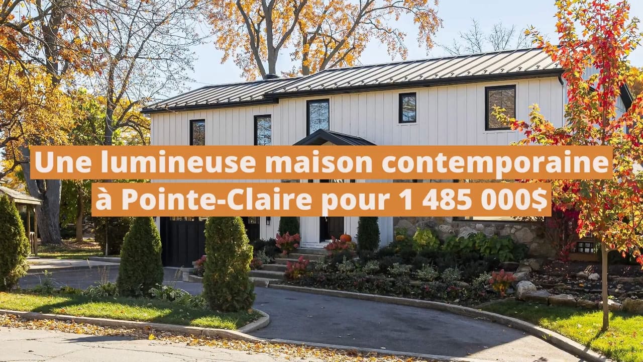 Une lumineuse maison contemporaine à vendre à Pointe-Claire pour 1 485 000$