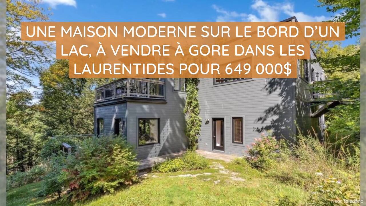 Une maison moderne sur le bord d'un lac, à vendre à Gore dans les Laurentides pour 649 000$