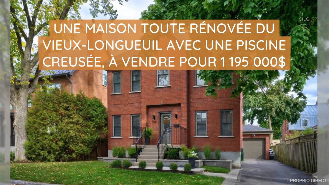 Une maison toute rénovée du Vieux-Longueuil avec une piscine creusée, à vendre pour 1 195 000$