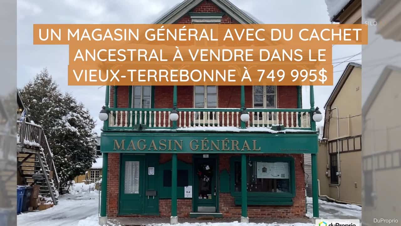 Un magasin général avec du cachet ancestral à vendre dans le Vieux-Terrebonne à 749 995$