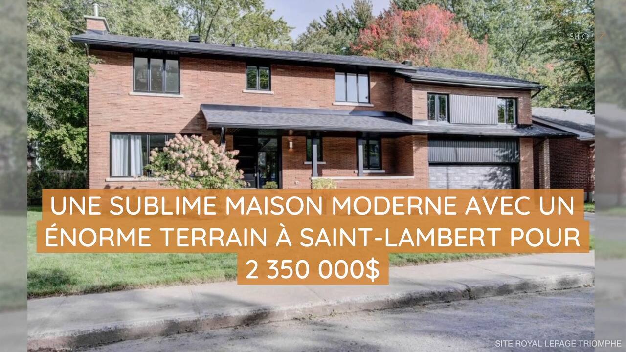 Une sublime maison moderne avec un énorme terrain à Saint-Lambert pour 2 350 000$