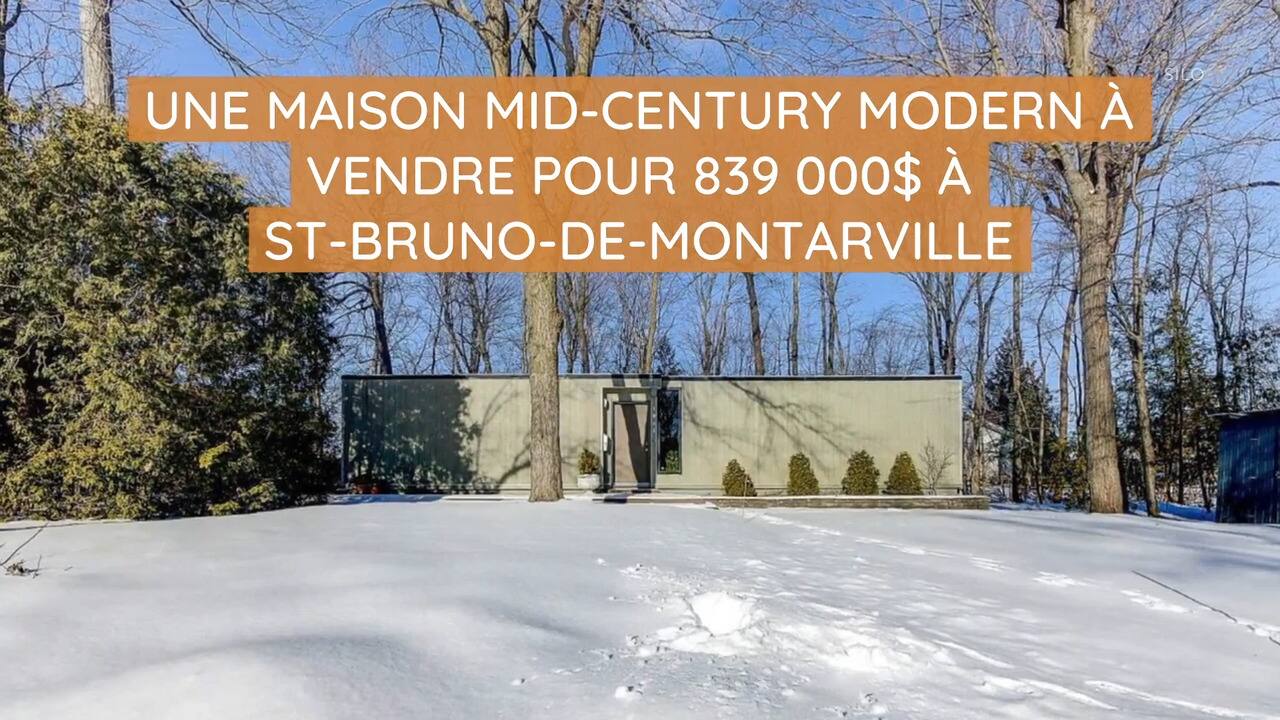 Une maison mid-century modern à vendre pour 839 000$ à St-Bruno-de-Montarville