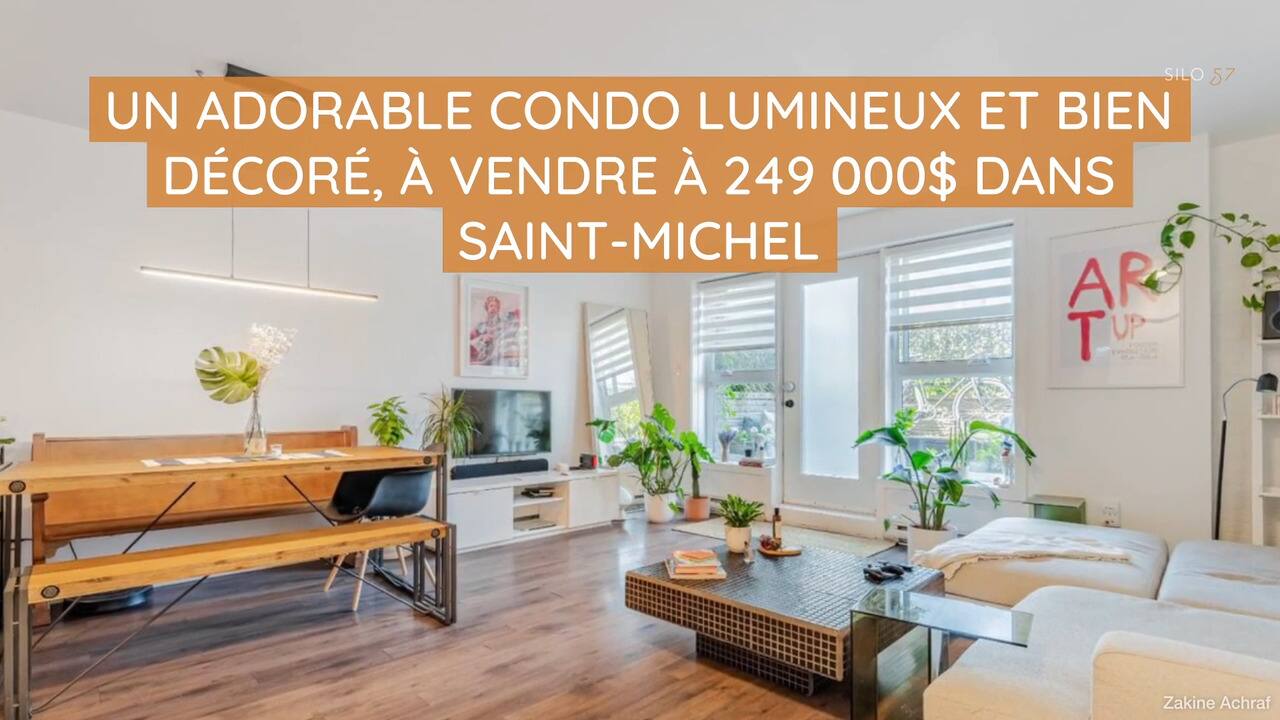 Un adorable condo lumineux et bien décoré, à vendre à 249 000$ dans Saint-Michel