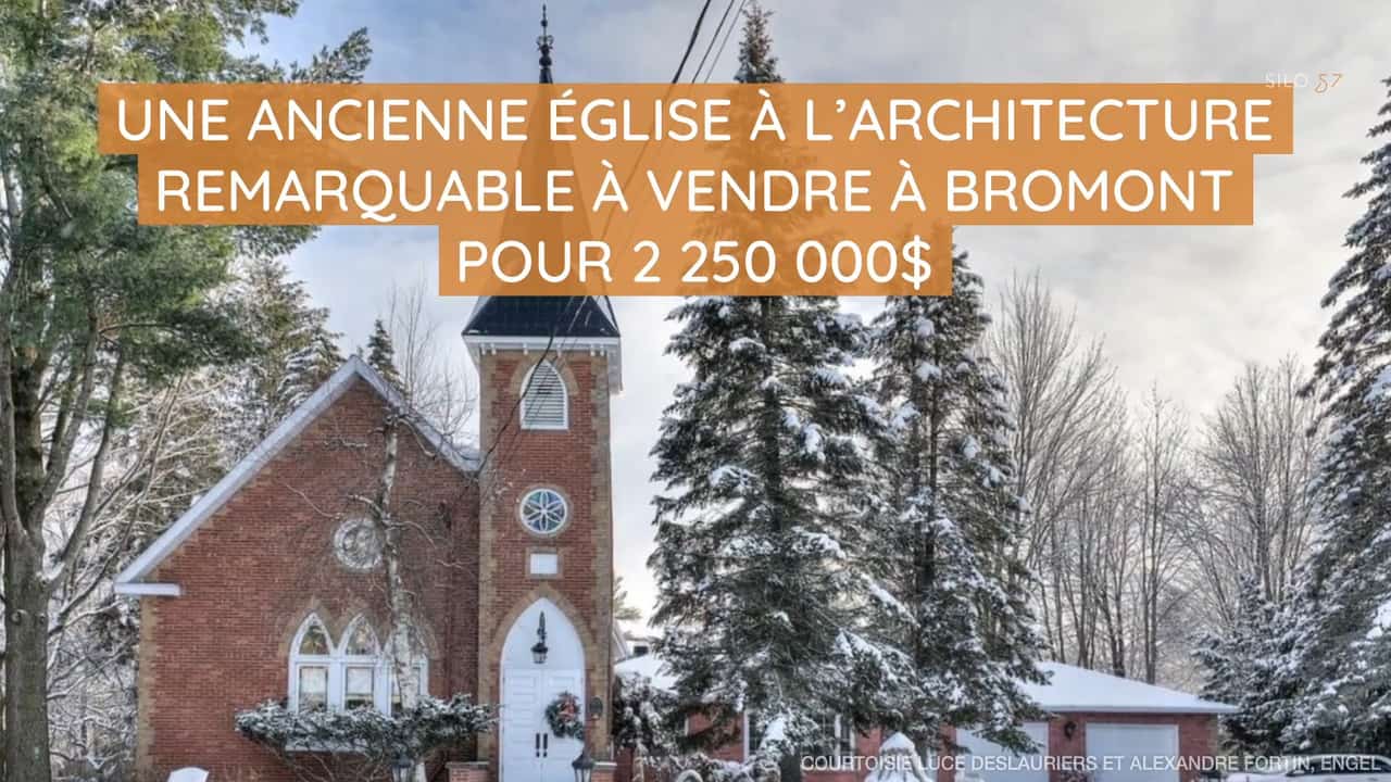 Une ancienne église à l'architecture remarquable à vendre à Bromont pour 2 250 000$