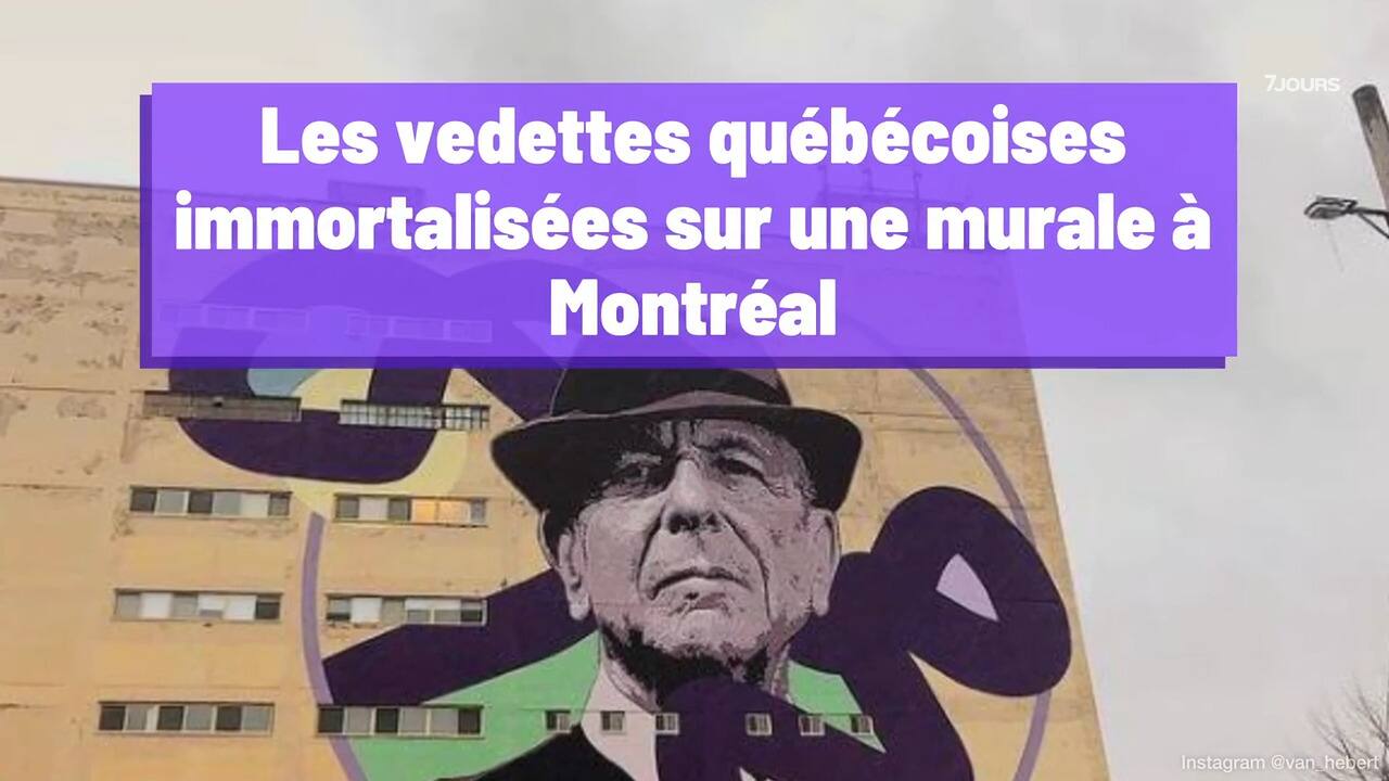 Les vedettes québécoises immortalisées sur une murale à Montréal