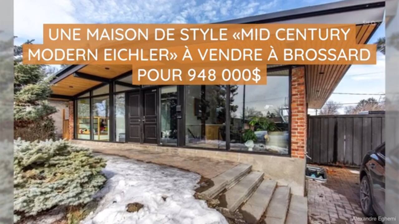Une maison de style « mid century modern Eichler » à vendre à Brossard pour 948 000$
