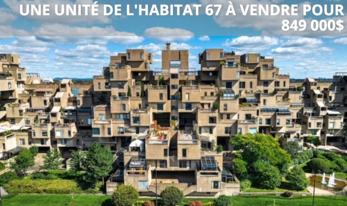 Une unité de l'Habitat 67 à vendre pour 849 000$
