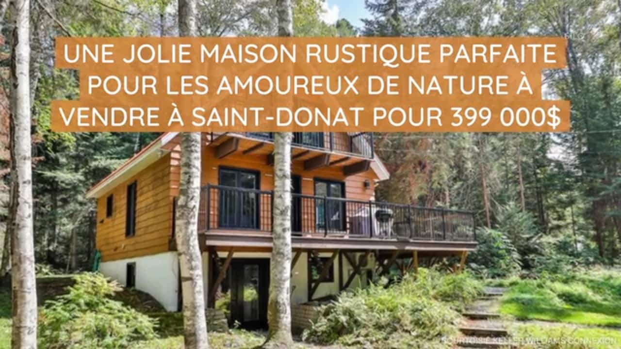Une jolie maison rustique parfaite pour les amoureux de nature à vendre à Saint-Donat pour 399 000$