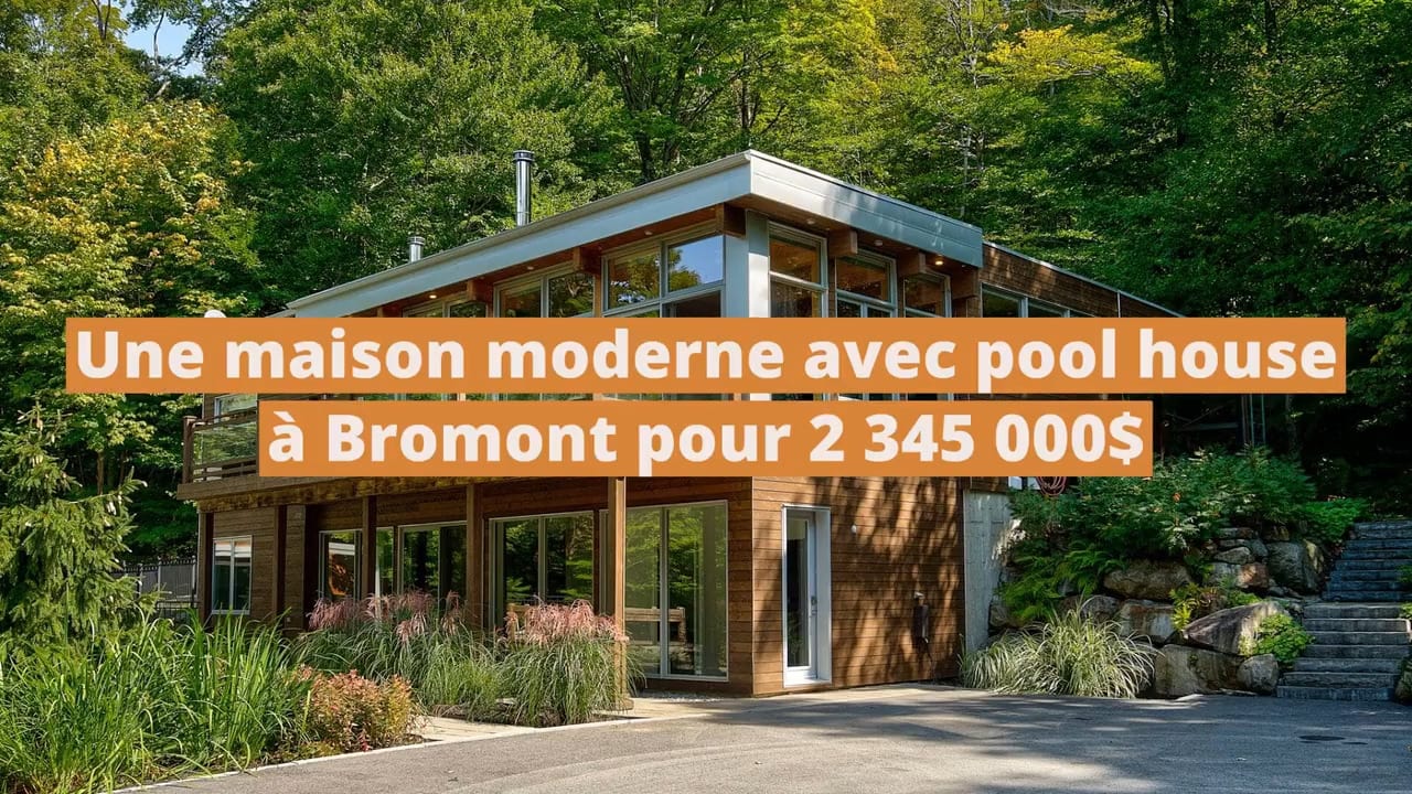Une maison moderne avec pool house à vendre à Bromont pour 2 345 000$